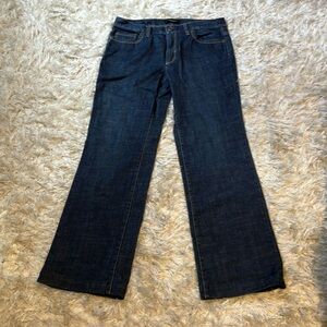 Talbots dark wash high waist boot cut jeans EUC size 2 runs large